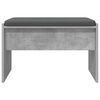 vidaXL Panca per ingresso con cuscino Grigio cemento 63 x 38 x 40 cm