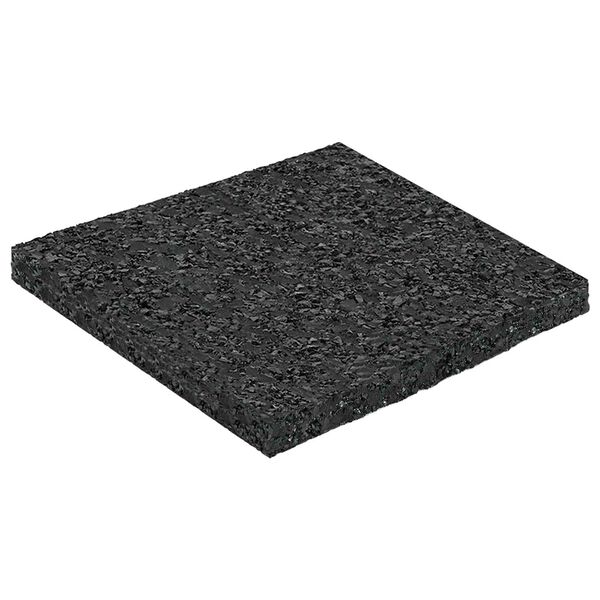 vidaXL Pad per patio in granuli di gomma Nero 9 x 9 x 0,6 cm Gomma