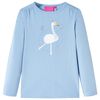 vidaXL Maglietta per Bambini a Maniche Lunghe Blu Chiaro 104