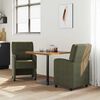 vidaXL Sedie da pranzo con ruote 2 pcs Verde militare 57 x 67 x 95 cm