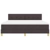 vidaXL Letto a molle con materasso Marrone Scuro 180 x 200 cm Tessuto