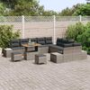 vidaXL Set Divano da Giardino con cuscino 13 pcs Grigio polyrattan