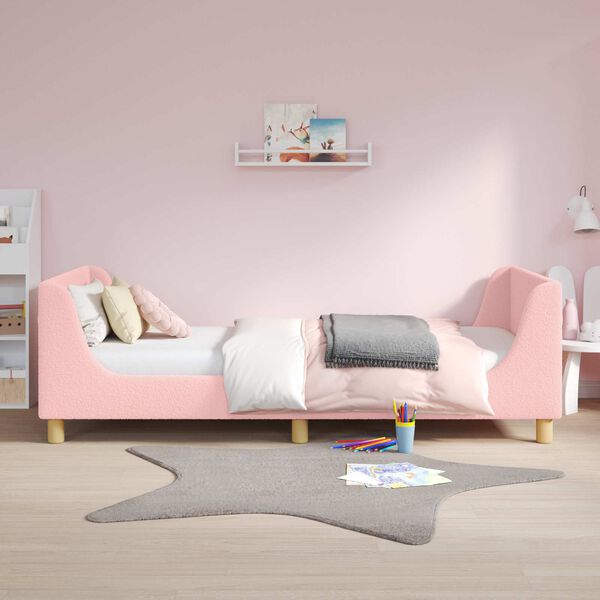 vidaXL Struttura letto bambini con testata Rosa 80 x 200 cm