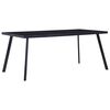vidaXL Tavolo da Pranzo Nero 160x80x75 cm in Vetro Temperato