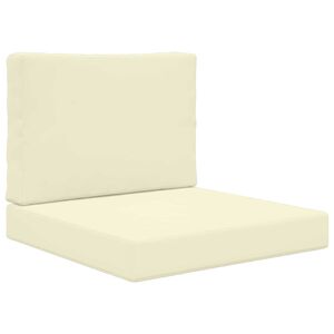 vidaXL Cuscino per divano da esterno 2 pcs Crema Poliestere