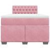 vidaXL Giroletto a Molle con Materasso Rosa 120x190 cm in Velluto