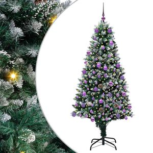 vidaXL Albero di Natale artificiale con 300 LED Verde 180 cm