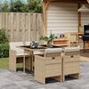 vidaXL Set da Pranzo da Giardino 5 pz con Cuscini Beige in Polyrattan