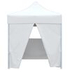 vidaXL Gazebo Pieghevole Professionale 4 Pareti 2x2m Acciaio Bianco