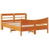 vidaXL Giroletto con Testiera Marrone Cera 150x200 cm Massello Pino