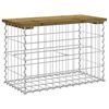 vidaXL Panca da Giardino Design Gabbione 63x31,5x42 cm Pino Impregnato