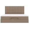 vidaXL Struttura Letto Pouf con Materasso 180x200 cm Similpelle