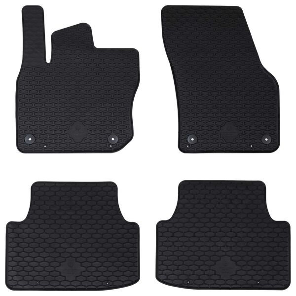 vidaXL Tappetino per Auto 4 pcs Nero VW TIGUAN TDI Gomma