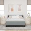 vidaXL Letto a molle con materasso Grigio chiaro 140 x 190 cm Tessuto