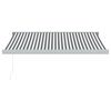 vidaXL Tenda da Sole Antracite e Bianca 3x2,5 m Tessuto e Alluminio