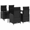 vidaXL Set Tavolo da Salotto 5 pz Nero