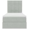 vidaXL Letto con contenitore e materasso Grigio chiaro 90 x 190 cm