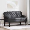 vidaXL Panca Chesterfield Nero 119.5 x 64.5 x 75 cm Pelle Sintetica