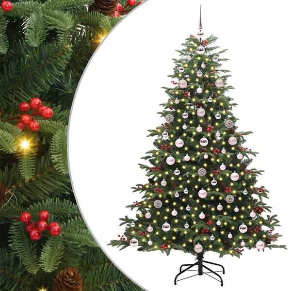 vidaXL Albero di Natale artificiale con 300 LED Verde 180 cm