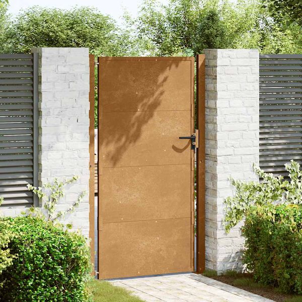 vidaXL Cancello da giardino 100x200 cm in acciaio Corten