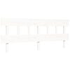 vidaXL Letto per Anziani con Testiera Bianco 200x200 cm Legno Massello