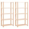 vidaXL Scaffali a 5 Livelli 2 pz 80x38x170 cm in Massello Pino 250 kg