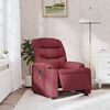 vidaXL Poltrona Massaggiante Reclinabile Elettrica Rosso Vino Tessuto