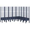 vidaXL Fioriera Giardino con Traliccio Grigio Blu 200x160x142 cm PP