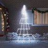 vidaXL Albero di Natale LED con picchetti per il terreno 306 cm