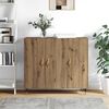 vidaXL Credenza Rovere artigianale 90 x 34 x 80 cm Legno multistrato