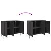 vidaXL Credenza Nera 100,5x39x79 cm in Acciaio