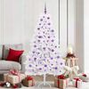 vidaXL Albero di Natale Artificiale con Rami Pieghevoli Bianco 180 cm