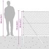 vidaXL Recinzione a maglie con posti Grigio 1.2 x 25 m Acciaio