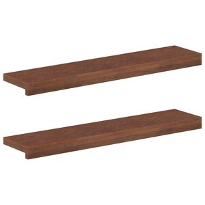 vidaXL Soglie per finestre 2 pz Marrone Scuro 70 x 15 x 2 cm