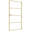 vidaXL Porta Interni Sottile Oro 102,5x201,5 Vetro Temperato Alluminio