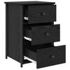 vidaXL Armadio da Notte con cassetto 2 pcs Rovere Nero 40 x 36 x 60 cm