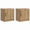 vidaXL Armadio da Notte 2 pcs Rovere Artigianale 43 x 34,5 x 47 cm