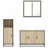 vidaXL Set Mobili da Bagno 3 pz Rovere Sonoma in Legno Multistrato
