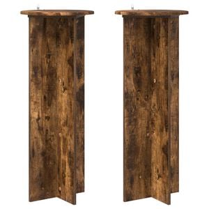 vidaXL Supporto per piante 2 pz Rovere Fumo &Oslash;40 x 100 cm