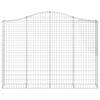 vidaXL Cesto Gabbione ad Arco 200x30x140/160 cm Ferro Zincato