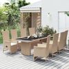 vidaXL Set da Pranzo da Giardino 9 pz con Cuscini Beige in Polyrattan