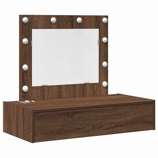 vidaXL Tavolo da Trucco Marrone 83 x 40 x 70 cm Legno multistrato