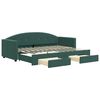 vidaXL Divano Letto Estraibile Cassetti Verde Scuro 80x200cm Velluto