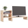 vidaXL Supporto per Monitor 81x20x30 cm in Legno Massello di Pino