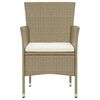 vidaXL Set da Pranzo da Giardino 7 pz con Cuscini in Polyrattan Beige