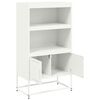 vidaXL Credenza Bianca 68,5x38,5x123,5 cm in Acciaio