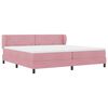 vidaXL Letto a molle con materasso Rosa 200 x 200 cm Velluto