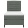 vidaXL Letto a molle con materasso Grigio scuro 100 x 200 cm Tessuto