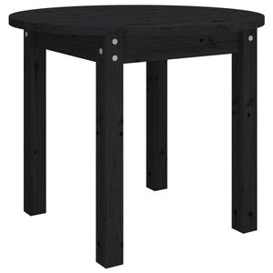 vidaXL Tavolino da Salotto Nero &Oslash; 55x45 cm in Legno Massello di Pino