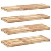 vidaXL Mensole da Parete 4 pz 100x30x4 cm Legno Acacia Non Trattato